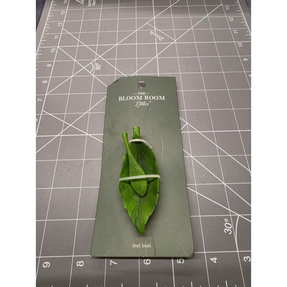 Bloom Room Littles Leaf Boat Miniature Fairy Garden Accessory Green 1528-6610